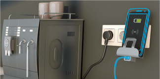Sistema para cargar dispositivos móviles mediante inducción para eliminar los cables Móvil con un dispositivo de carga por inducción